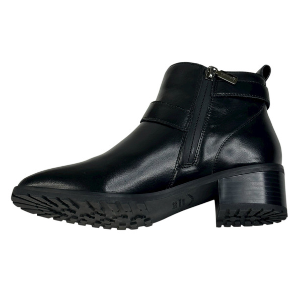 Blondo Shantel Waterproof Black Leather Ankle Boots Womens Size 7.5M Buckle New - Picture 5 of 15